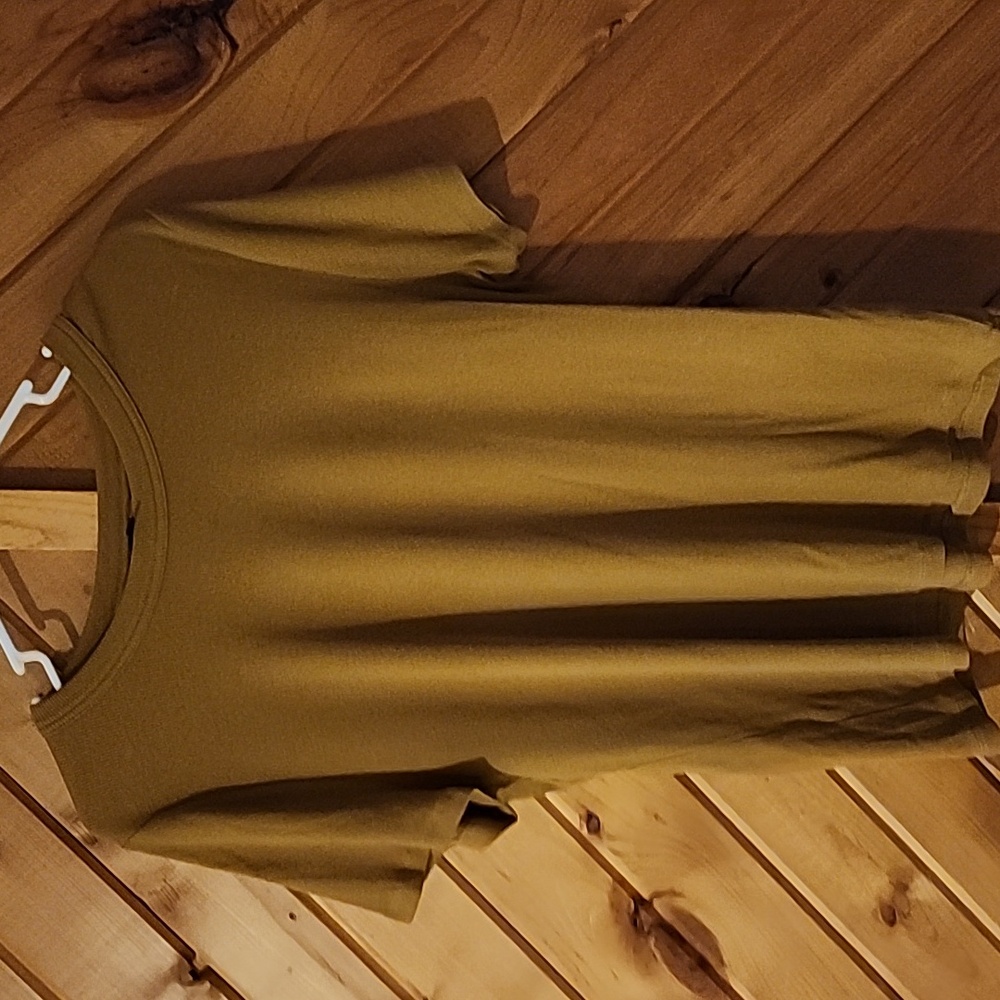 Banana Republic Ribbed Short Sleeve Top Brownish/tan Size XL PTP 23 In.